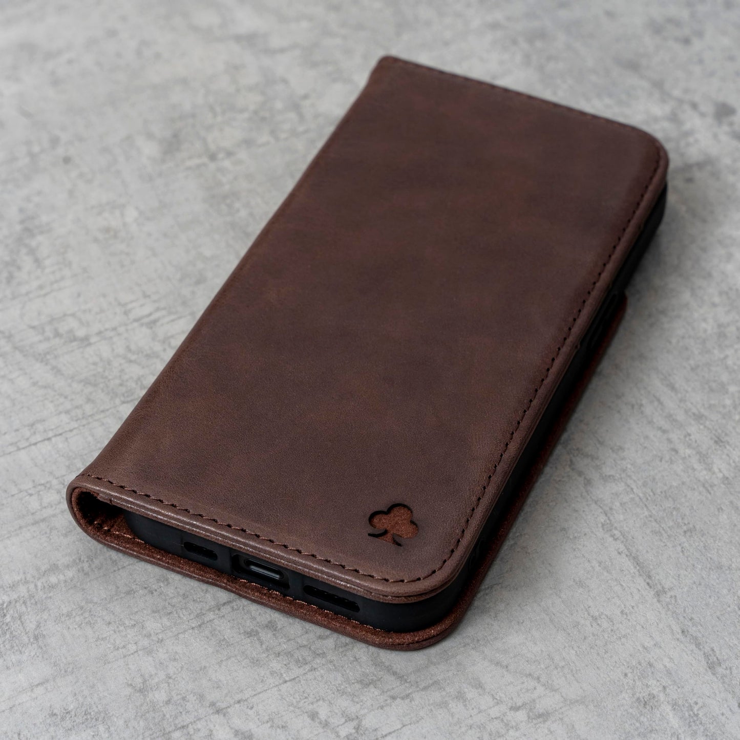 Porter Riley - Leather Case for Samsung Galaxy S21. Premium Genuine Leather Stand Case/Wallet/Cover (Chocolate Brown)