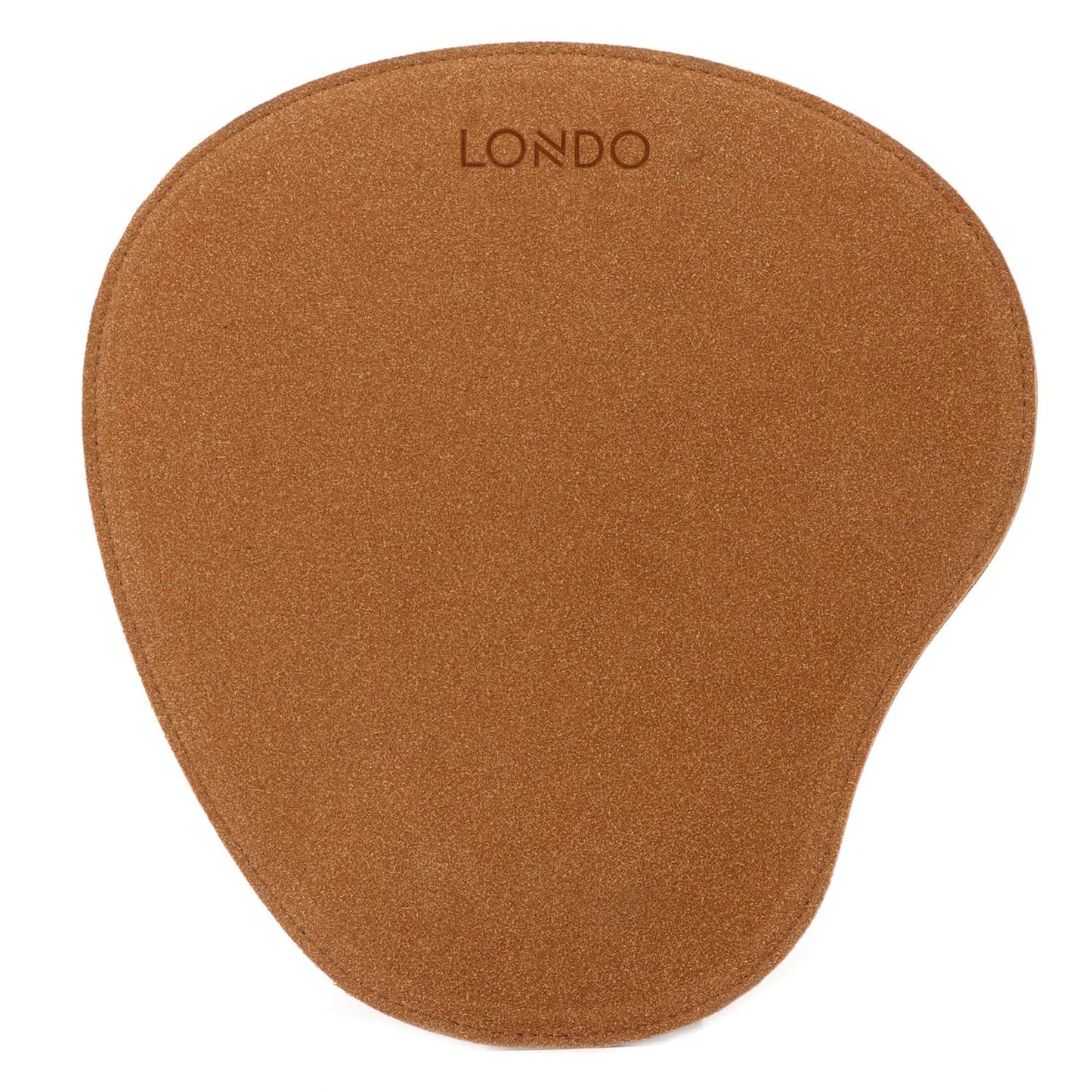 Londo PU Leather Oval Shape Non-Slip Mousepad with Wrist Rest Support, Waterproof Surface, Comfort Memory Foam, Light Ergonomic Design Mouse Pad for Laptop, Desktop