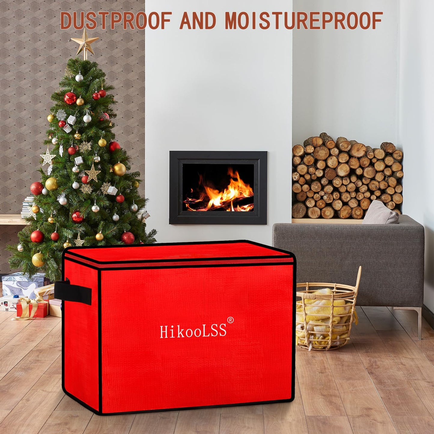 HikooLSS Christmas Ornament Storage Box - Stores up to 72 Holiday Ornaments