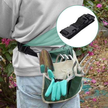 MENOLY Garden Kneeler and Seat, Folding Stool with Kneeling Pad, Bench with 6 Garden Tools, Tool Pouches, Glove, Detachable Belt - Gardening Gift for Women, Men, Mom, Parents, Elders