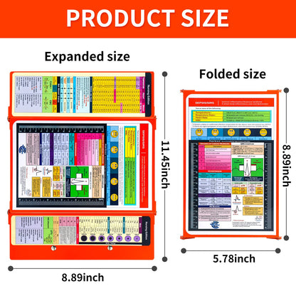 Nursing Clipboard with and Medical Edition Cheat Sheets 3 Layers Aluminum Foldable Nurse Clip Board Nursing Student Essentials - Foldable Clipboard Nursing Nursing School Essentials