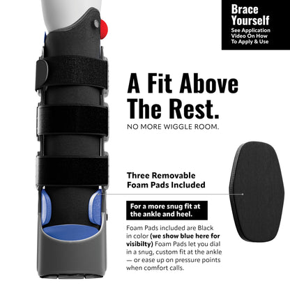 Tall Side Pump Fracture Boot, Medical Grade Foot Brace for Fractures, Cart Friendly Ankle Boot & Brace, Adjustable Air Pump, Sprain & Injury Recovery, Post Op Shoe, Foot Boot for Injured Foot, Large