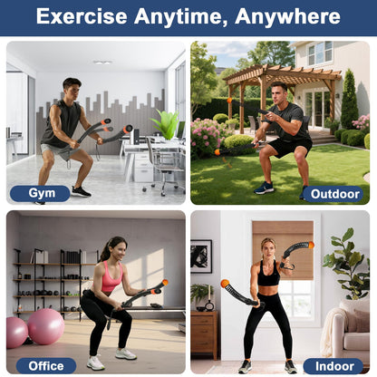Weighted Ropeless Battle Ropes, Heavy Duty Portable Cordless Battle Ropes for Home Gym, Exercise Equipment for Low-Impact Aerobic Training, Strength & HIIT, for Men & Women