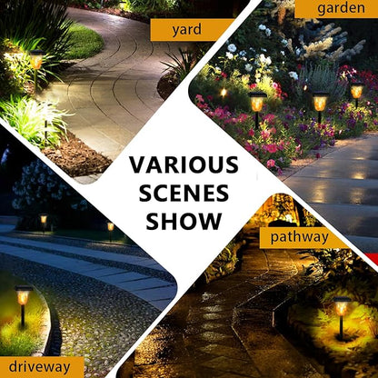 Swingers Solar Lights Outdoor,with Upgraded 2nd-gen Flame tech,LED Solar Torch Lights with Flickering Flame,Waterproof Outdoor Garden Light for Christmas, Garden, Landscape, Path, Yard, Patio (6)
