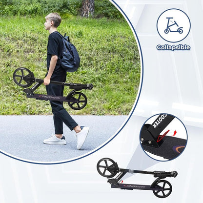 Nattork Scooter for Kids & Adults | Foldable, Lightweight Kick Scooter - Max Load 220LB, 8-Inch Wheels