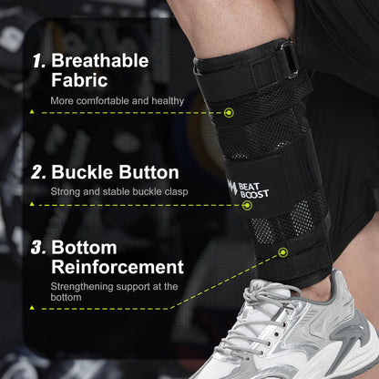 BeatBoost Ankle Wrist Weights 10lb Adjustable Leg Arm Weights for Men Walking Pilates Exercise Workout Gym Aerobics