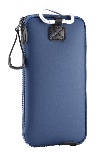 OneJoy Neoprene Phone Pouch, Lightweight Protective Cellphone Sleeve with Large Zipper Opening, Inner Pocket, Thermal Insulated, Durable Cell Phone Carrier for iPhone & Smartphones [ Navy ]