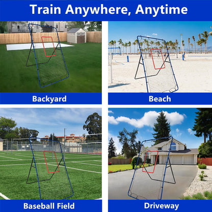 Volleyball Rebounder Net,7x4FT Volleyball Practice Net with 5 Adjustable Angles, Bounce Back Training Equipment for Bumping & Spiking, Lacrosse Baseball Soccer Trainer for Backyard
