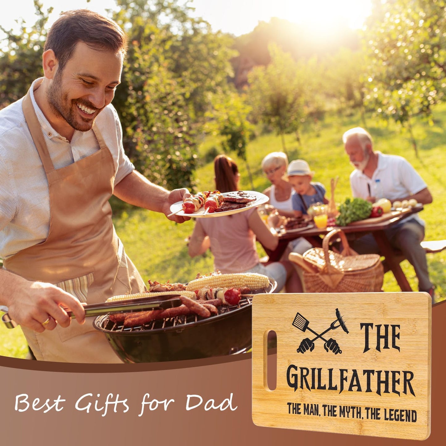 Dad Gift from Daughter Son, Kitchen Wall Decor, BBQ & Grilling Accessories - Unique Father's Day, Christmas & Birthday Gifts Idea