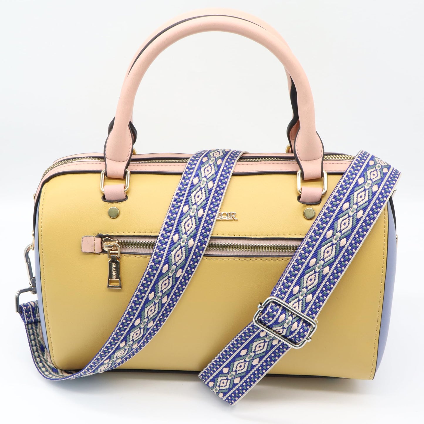 LEMEDE Purse Strap Adjustable Replacement Crossbody Bag Straps Retro Jacquard Embroidery Shoulder Straps for Shoulder Bag