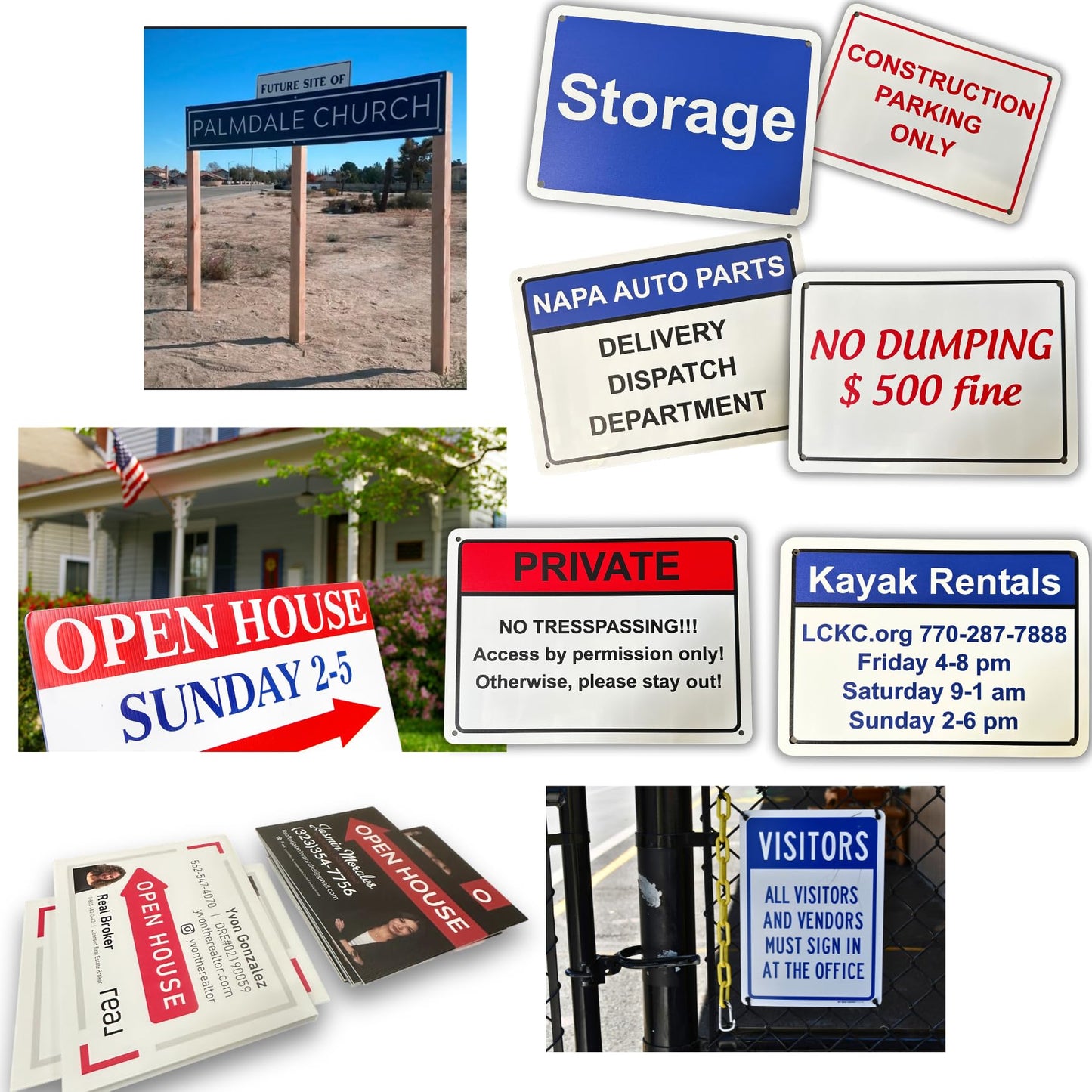 Custom Signs Outdoor Metal for Home Office Business, Personalized, Door, Porch, Delivery, Man Cave, Shop, Garage, Street. For Outside or Inside Use. Our Metal Signs Are UV Printed Solid Aluminum 10x7 inches, Header Box