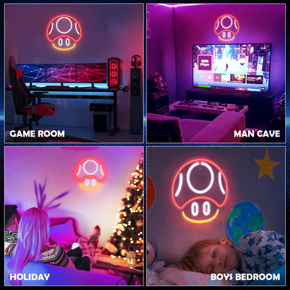 Kavaas Gamer Neon Sign, Game Controller LED Sign for Gaming Room Decor - Game Neon Sign for Teen Boy Room Decor - Best Gamer Gifts for Boys, Kids