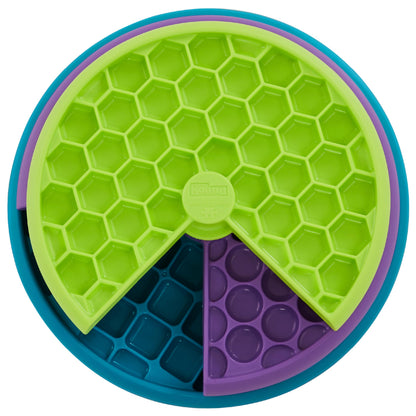 Outward Hound by Nina Ottosson Lickin' Layers Dog Puzzle Feeder, Level 2 Enrichment Dog Toy, Multicolored