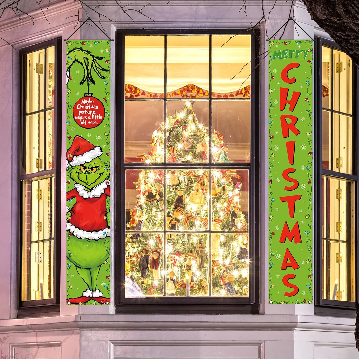 Christmas Decorations Merry Christmas Welcome Sign Winter New Year Xmas Party Decorations and Supplies for Home-12×71''