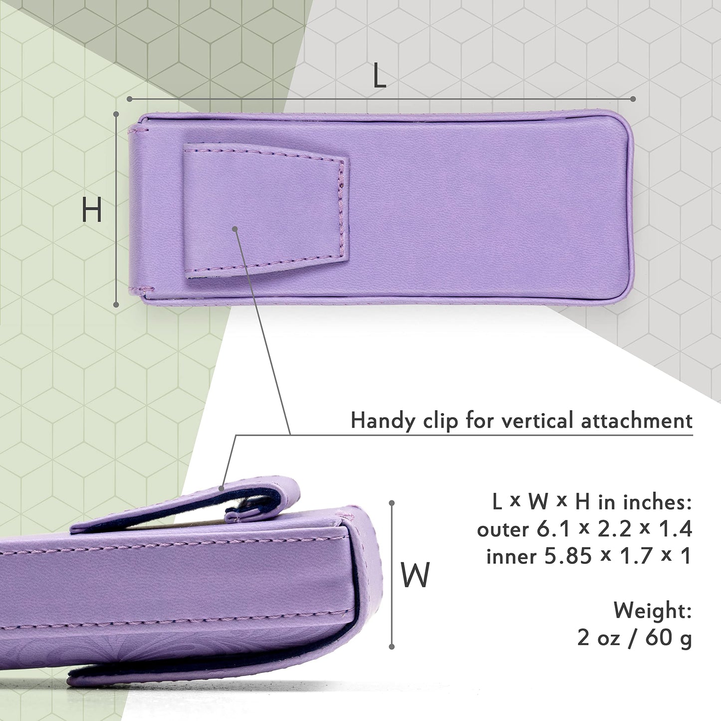 Generic Violet Hard Eyeglass Case, Minimalist PU Leather Glasses Holder, Small Case For Eyeglass, Reading Glasses Case