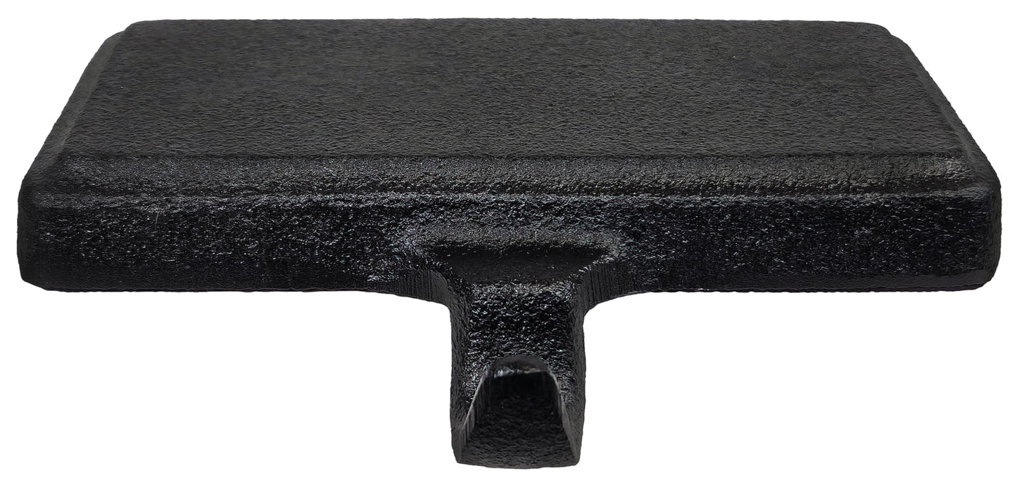 Lulu Decor Black Christmas Stocking Holders for Mantle Set of 2 - Heavy Cast Iron Weighted Strong & Sturdy Low Profile Flat Base Stocking Hooks, Simple Design for Mantle Decor Weighs 2 lbs 10 oz Each