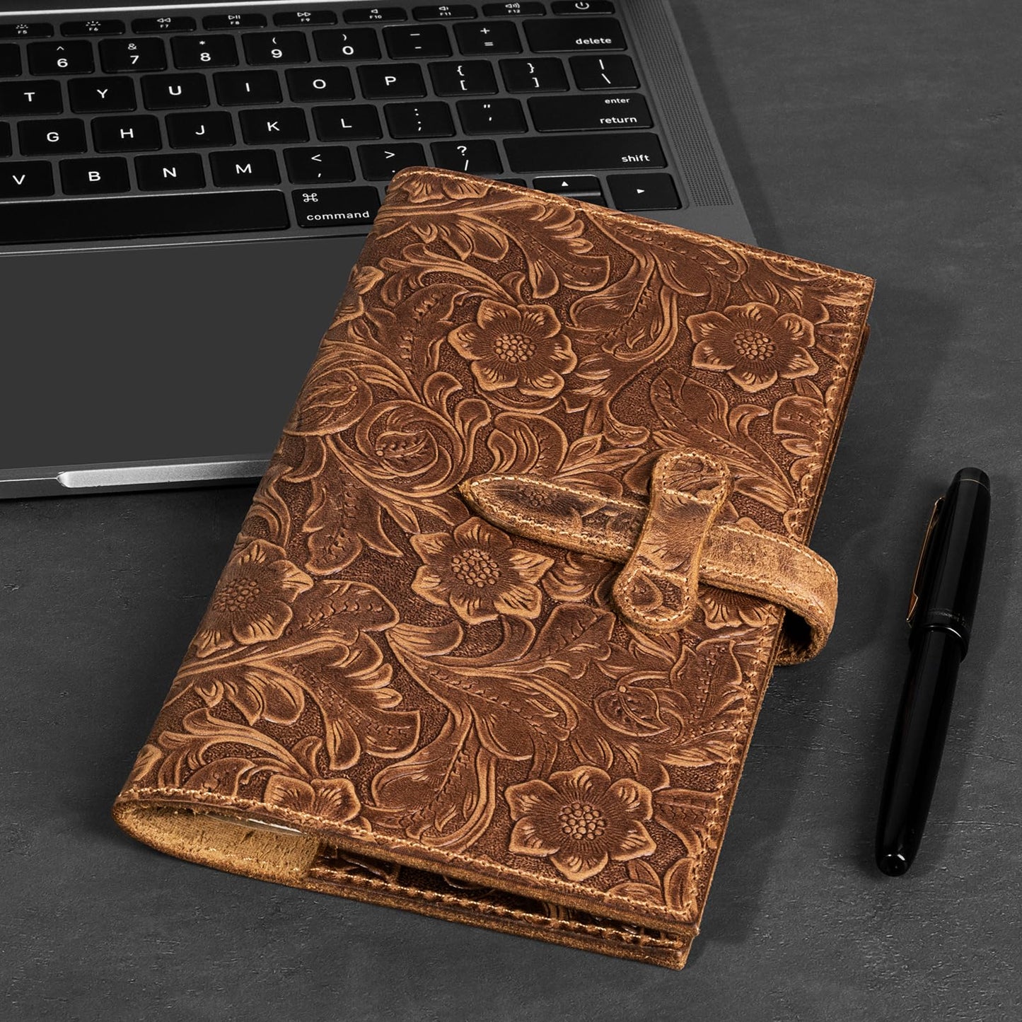 RMAWRAD Genuine Leather Passport Holder Travel Bifold Wallet For Men And Women Slim RFID Blocking Brown