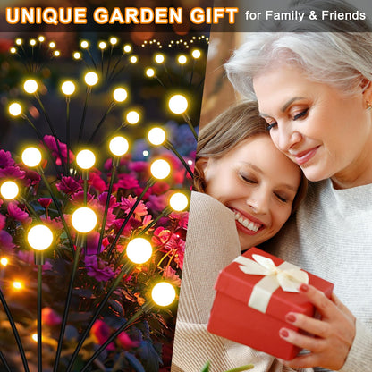 NBQQ Solar Garden Lights Outdoor, 4 Pack 32LED Swaying Light Waterproof Solar Lights Outdoor for Yard Pathway Patio, Swaying Lawn Decor as Gardening Gifts for Women Holiday