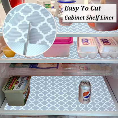 Shelf Liners for Kitchen Cabinets 12 Inch Wide X 20 Ft Non Adhesive Cabinet Drawer Liners Non Slip Waterproof Refrigerator kiners Strong Grip Pantry Shelves Bathroom Drawer Mat Cupboard Closet Liner