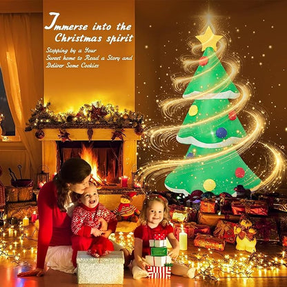 4FT Inflatable Christmas Tree with LED Lights, Blow-Up Christmas Decoration for Indoor/Outdoor Yard, Includes Air Blower, Festive Xmas Decor for Home, Party, Lawn, Easy Setup Christmas Ornament