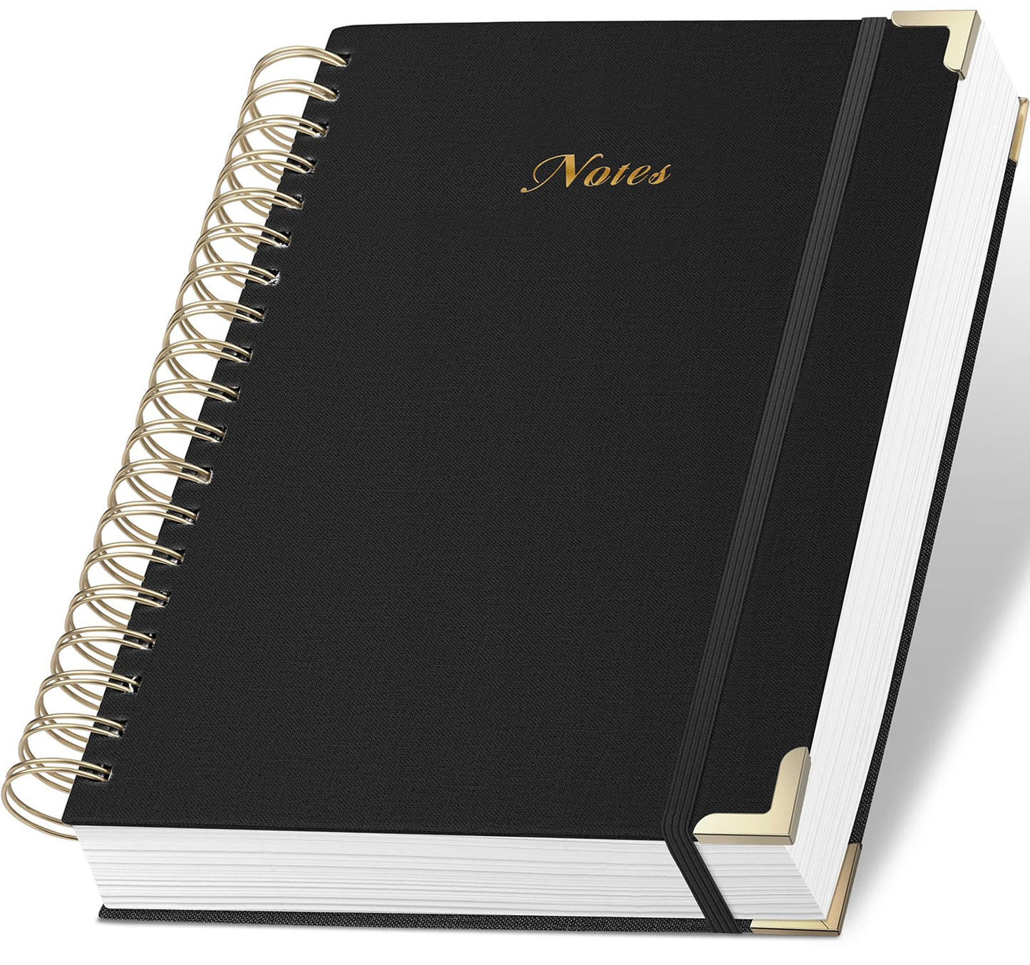 ALKALO Spiral Notebook Journal, 328 Pages Linen Hardcover College Ruled Notebook, Lined Thick Journals for Women Men, A5 Thick Spiral Journal for Writing, 100GSM Paper, Cute Notebooks for Work School