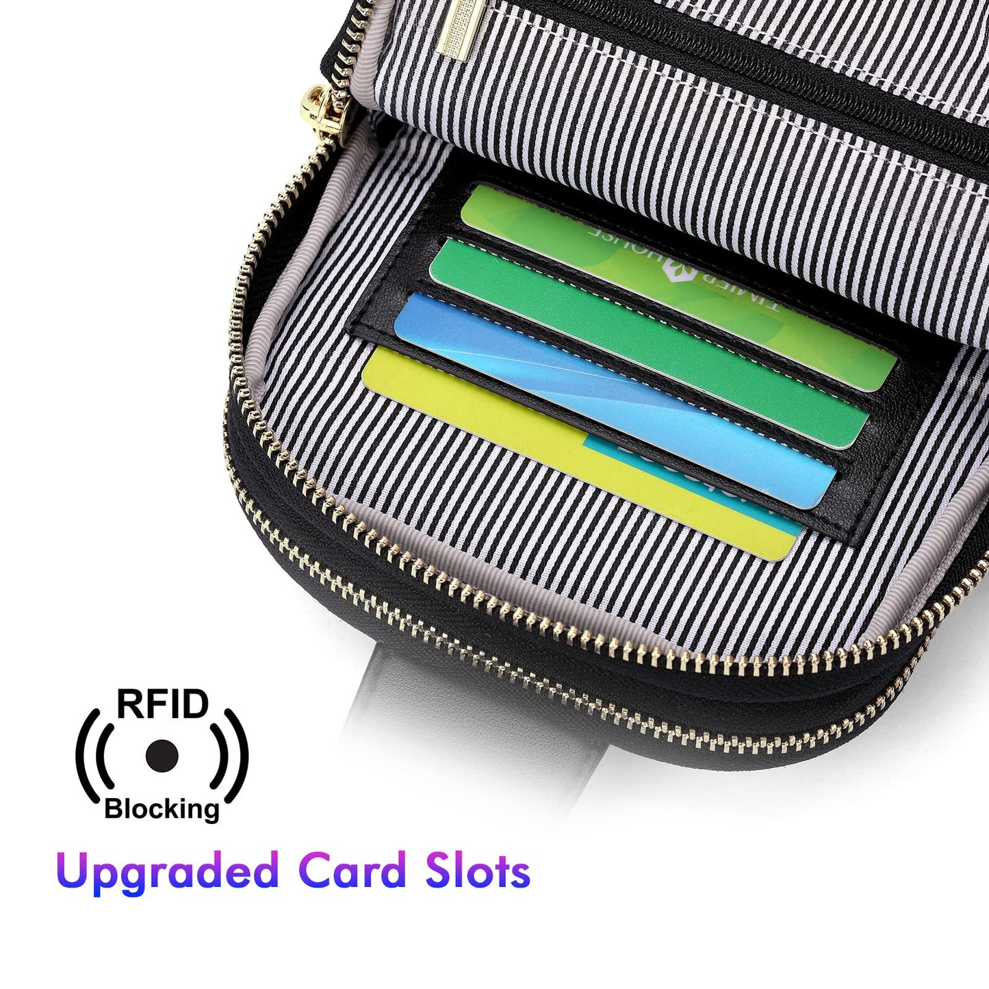nuoku RFID Blocking Sling Bag for Women, Vegan Leather Anti Theft Crossbody Purse, Lightweight Small Chest Bag for Everyday Travel