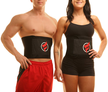 Fitru Waist Trimmer Sauna Ab Belt for Women & Men - Waist Trainer Stomach Wrap