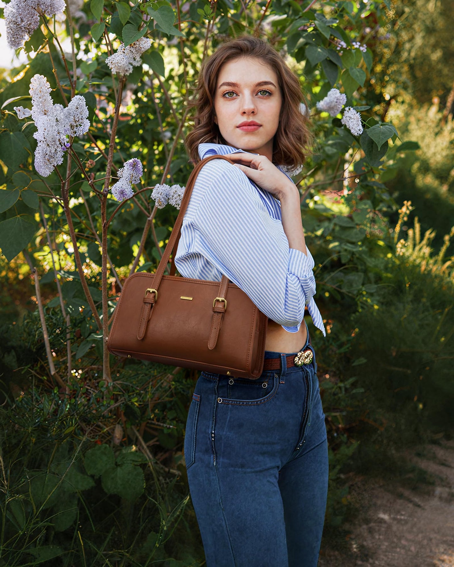 LOVEVOOK Swing Zip Shoulder Bag, Small Purses for Women Trendy Handbags, Mini Vintage Hobo Clutch Leather Tote