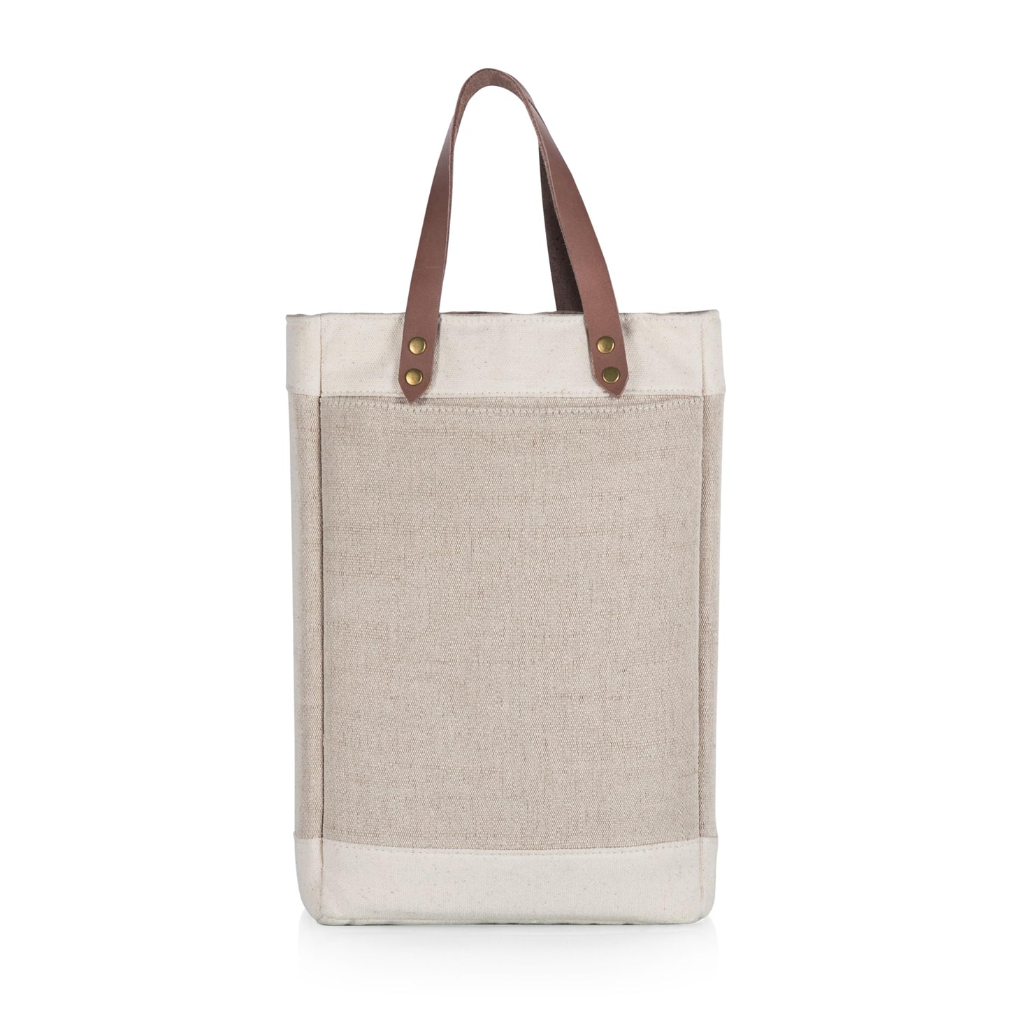 LEGACY - a Picnic Time brand - Pinot Jute 2 Bottle Insulated Wine Bag - Wine Tote Bag - Wine Gift Bag, (Beige)