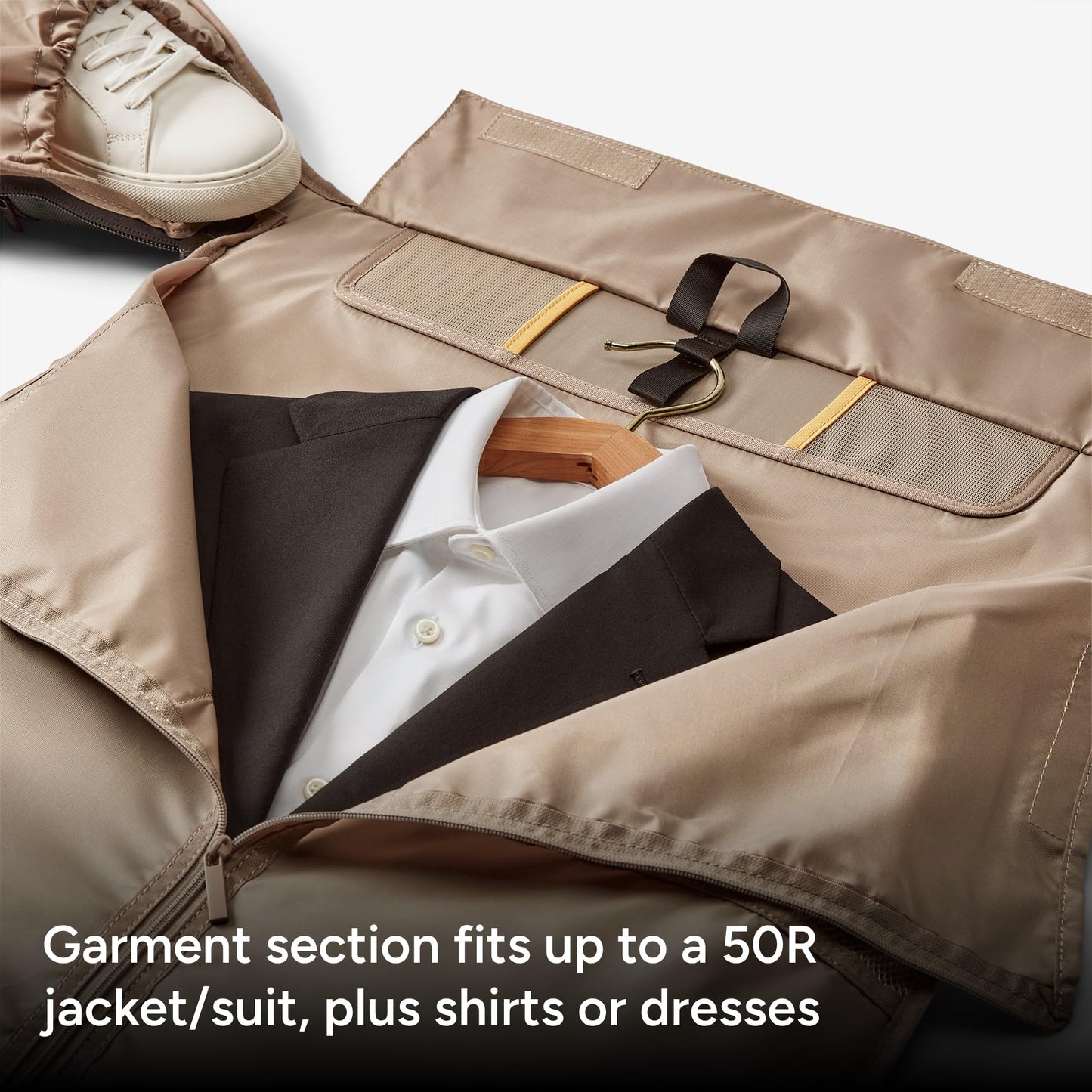 Halfday Convertible 2-in-1 Premium Garment Duffel Weekender Bag 45L: Wrinkle-Free Travel (Hanging Suit Compartment, Shoe Pockets, Trolley Sleeve), Balistic Nylon Carry-on, Pacific