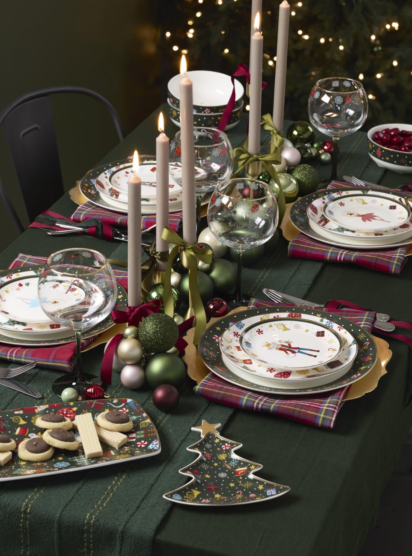 Lenox Serveware, Nutcracker Ballet Hors Doeuvres Tray, Food Tray, 13 x 6.75-Inch, Microwave Safe & Dishwasher Safe Porcelain, Christmas Serving Platter Tray, Christmas Table Centerpieces (1 Piece)