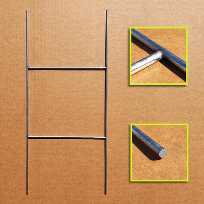 5 Pack Sign Stakes 16"x7", Metal H Frame Yard Sign Stakes for 4mm,5mm Corrugated Plastic Yard Signs