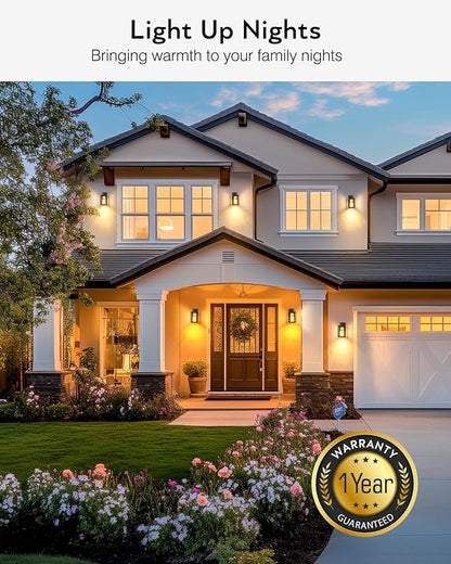 VIANIS 2 Pack Porch Lights Outdoor, Oil Rubbed Bronze Dawn to Dusk Exterior Lighting Fixtures for House, Farmhouse Outside Garage Lights Wall Mount Built-in LED Outdoor Wall Sconces Lantern, Anti-Rust