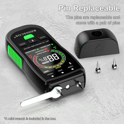 RDINSCOS Digital Moisture Meter Pin-Type Wood Moisture Detector