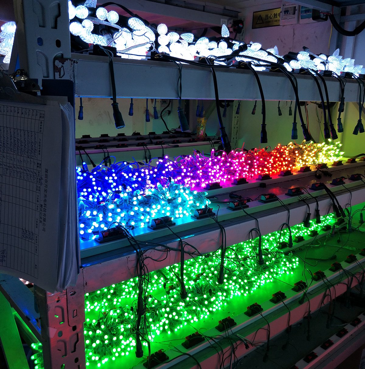 REXTiN® WS2811 Pixels Digital Addressable LED String Lights Waterproof RGB Full Color 12mm DC 12V (DC12V 50pcs)