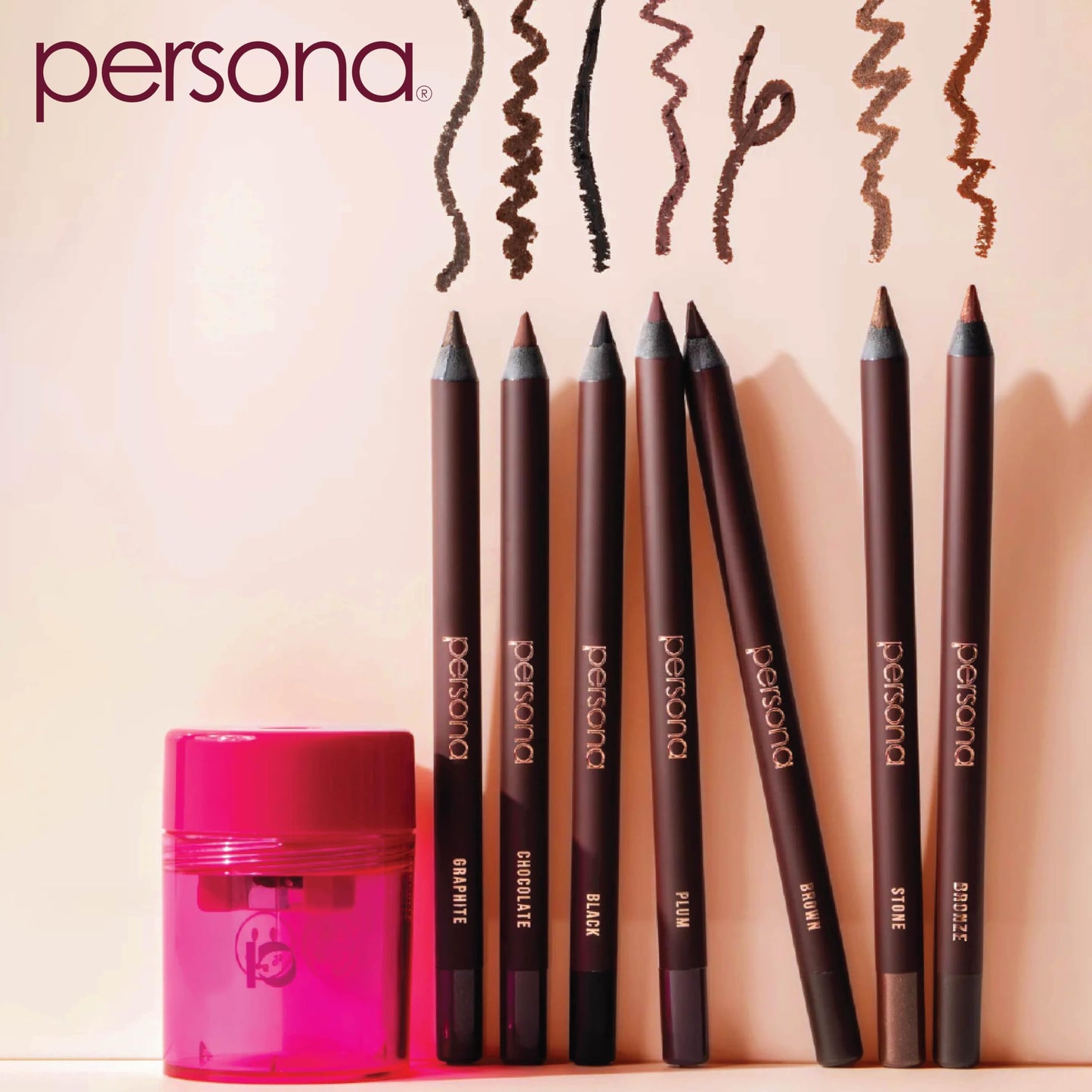 PERSONA 24HR Graphite Waterproof Eyeliner Pencil | Creamy, Smudgeable Pencil for Lash Line & Waterline | All-Day to All-Night Wear | Vegan, Cruelty-Free, Paraben-Free | Made in USA