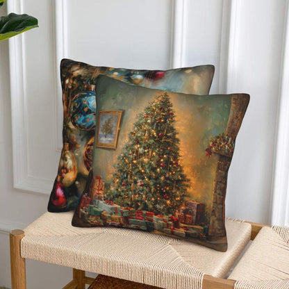 Mshutbna Christmas Tree Pendant Throw Pillow Covers 18x18 inch Set of 2 Pillow Case Cushion Cover for Home Sofa Couch Living Room Car Decor