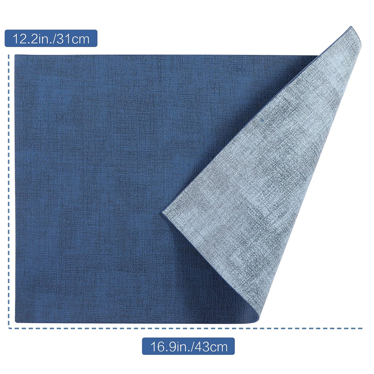 SUEH DESIGN Leather Placemats Set of 6 Reversible Table Mats Heat Resistant Waterproof No-Slip Place Mats for Dining Table Kitchen Parties