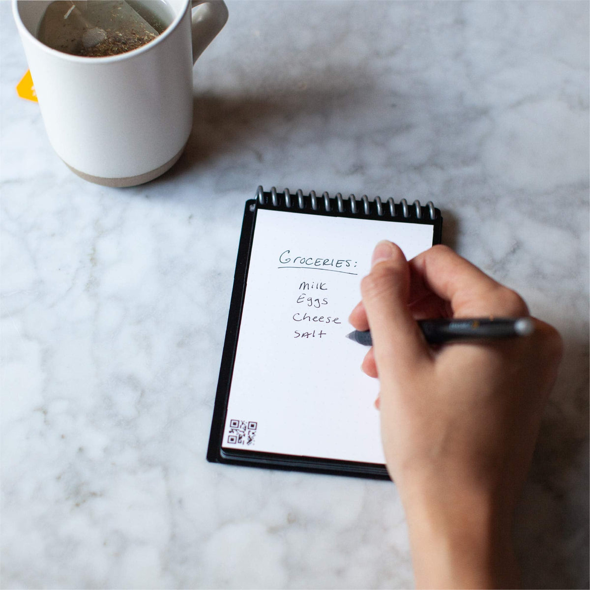 Rocketbook Smart Reusable Notebook Set - Dot-Grid Eco-Friendly Notebook with 2 Pilot Frixion Pens & 2 Microfiber Cloths Included - Atomic Red Covers, Executive (6" x 8.8”) & Mini Size (3.5" x 5.5") (EVR-EM-K-CBG)
