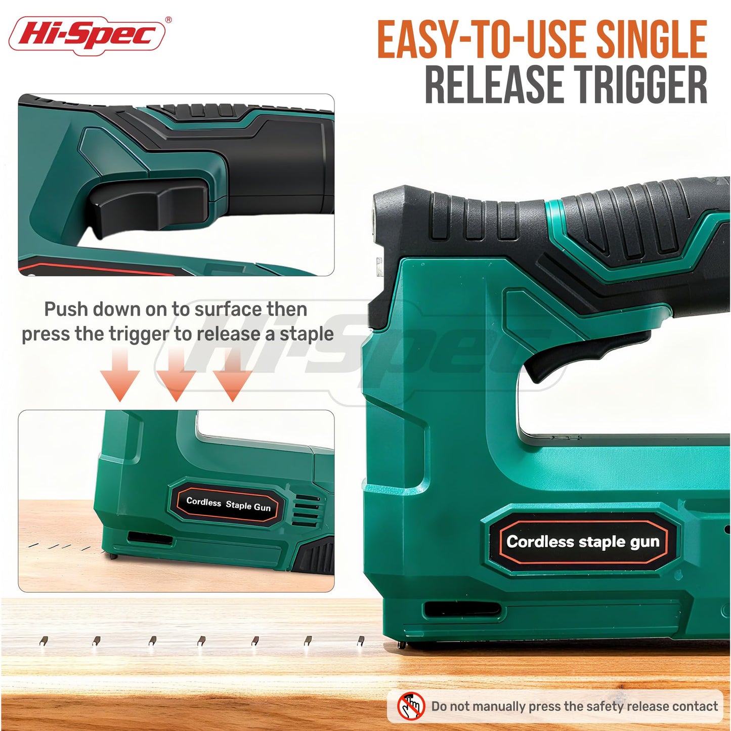 Hi-Spec 4V Cordless USB Staple Gun. Rechargeable Electric Compact Stapler & Brad Nailer Gun. Includes 2500pc Flat Crown Staples and Brad Nails Set for DIY, Crafts, Furniture and Carpentry