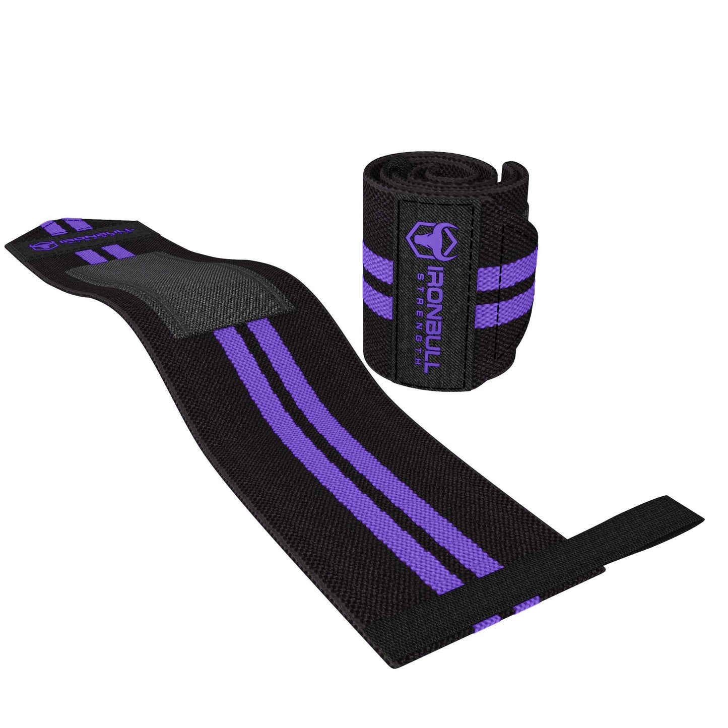 Women Wrist Wraps with Thumb Loops - 12" Professional Grade - Wrist Support Brace and Compression for Cross Training, Weight Lifting, Powerlifting, Strength Training (Black/Purple)