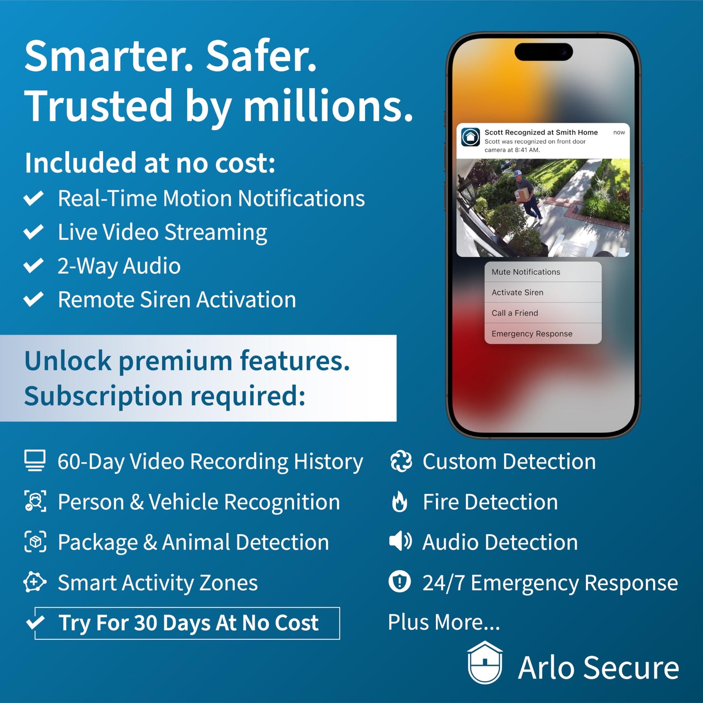Arlo Video Doorbell 2K 2nd Generation & Chime 2 Bundle, 2K Doorbell Camera, 2-Way Audio, Package Detection, Motion Detection and Alerts, Built-in Siren, Night Vision, AVDK4001-100CNS, White