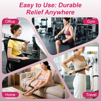 ZanLLW Massage Roller, Muscle Roller Stick, Neck Massager Roller, Therapy Stick for Legs, Calf, Thigh, Lipo Roller for Muscle Relief, Massage Rolling Pin for Trigger Points, Help Sore Muscle Recovery
