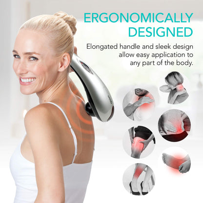 Daiwa Felicity Tapping Pro - Handheld Deep Tissue Back, Neck, Shoulder, Leg, Calf Muscle Massager with Extension Handle - FSA HSA Eligible
