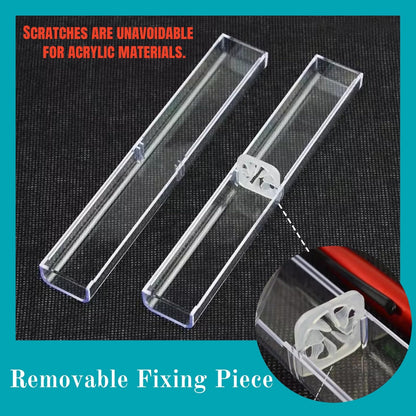 Mezchi 50 Pack Acrylic Pen Gift Boxes, Clear Pen Gift Box, Empty Pen Cases, Reusable Plastic Pen Display Case for Single Pen, School Office Supplies