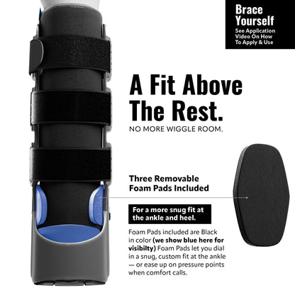 Rapid Recover Tall Walking Boot, Fracture Boot, Medical Grade Foot Brace for Fractures, Ankle Boot & Brace, Adjustable Air Pump, Sprain & Injury Recovery, Post Op Shoe for Injured Foot, Medium