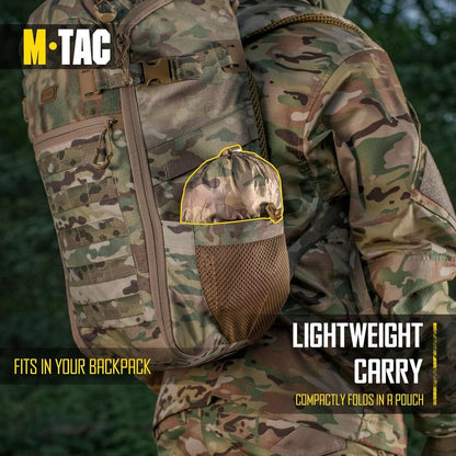 Tactical Rain Poncho - Waterproof Ripstop Military Shelter | Ideal for Camping, Hiking & Outdoor Activities