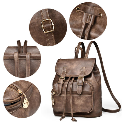 Dora & Liz Mini Backpack Purse for Women Leather Fashion Cute Small Backpacks Lightweight Travel Ladies Shoulder Bags