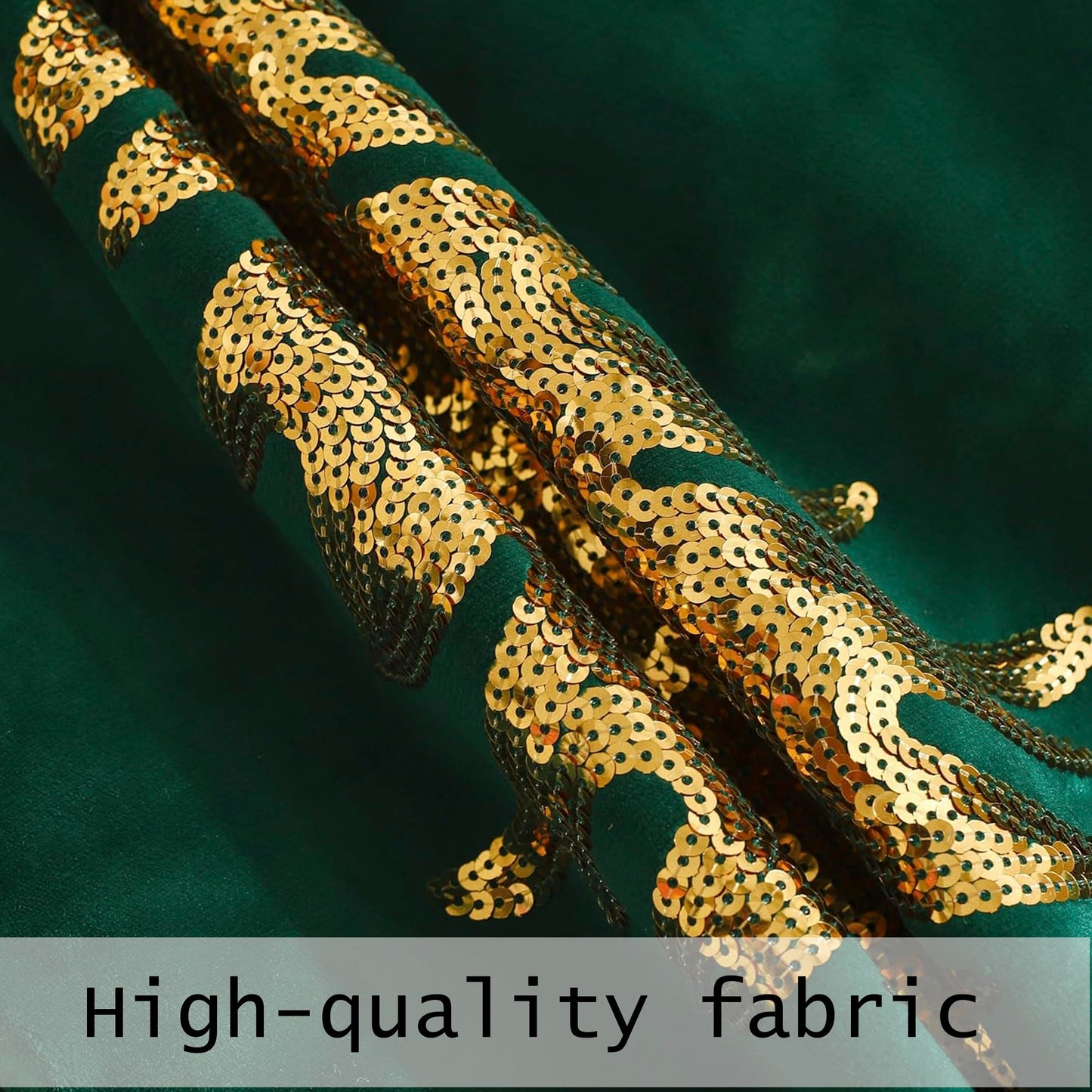 Tosleo Christmas Pillowcases 18 x 18 inch Set of 2 Dark Green Xmas Tree Sequins Throw Pillow Cover Christmas Pillow case Party Decorations Winter Holiday Cushion Cases