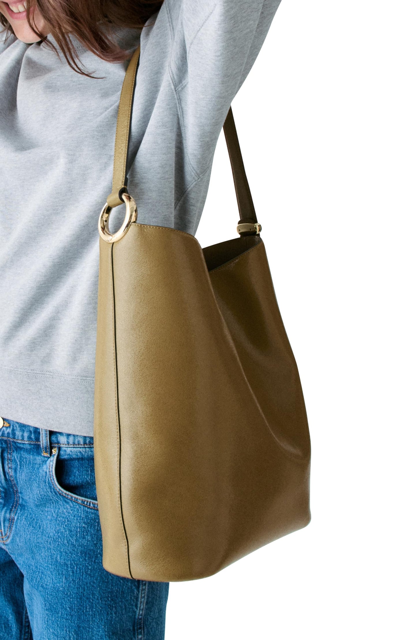 kate spade new york Halo Glazed Leather Large Bucket
